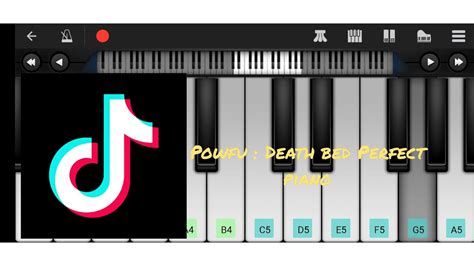 Powfu-Death Bed | Tiktok Song | Perfect Piano App - YouTube