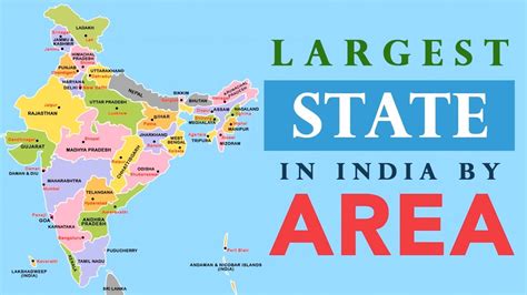 Largest States of India in Terms of Area || LARGEST AND SMALLEST STATE of India For Kids - YouTube