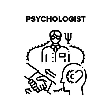 Psychologist Psychotherapy Vector Black Illustration 19469970 Vector ...