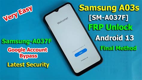 Samsung A03s (A037F) Frp Bypass Android 13 | Google Account Unlock A03s | Latest Security 2023 ...