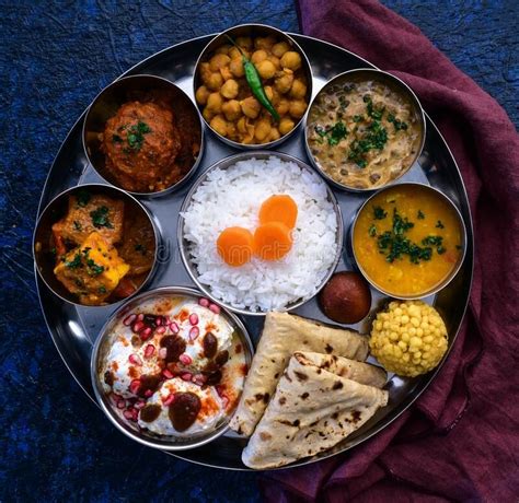 Indian vegetarian thali - Punjabi main course. Indian vegetarian royal ...