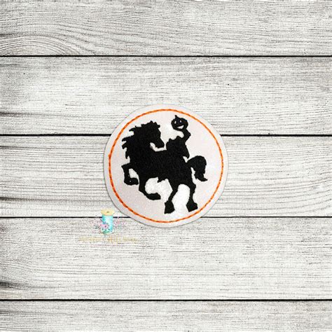 Headless Horseman Silhouette Feltie Digital Embroidery Design File – Creative Stitchers