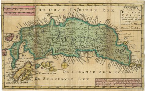 Antique Map of Seram Island by Keizer & De Lat (c.1747) - Bartele Gallery