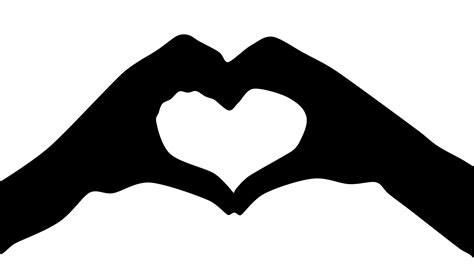 Heart Hands Silhouette at GetDrawings | Free download