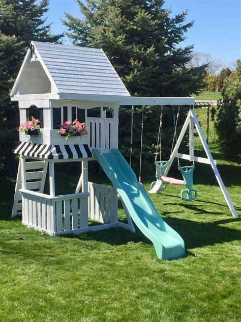 Pin by Holly Beine on Swing Set | Backyard play spaces, Backyard kids play area, Backyard playground