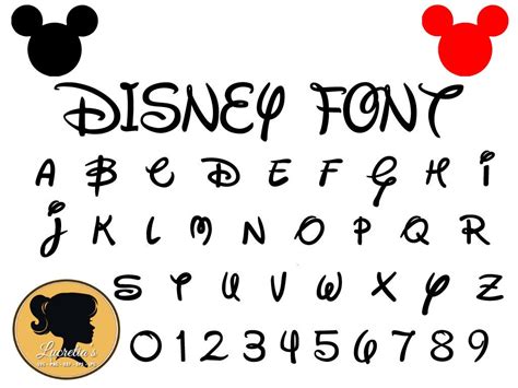 Disney Font Svg - Instant Download - Disney Cut File - Font Silhouette Cameo Svg, Dxf, Eps, Png ...