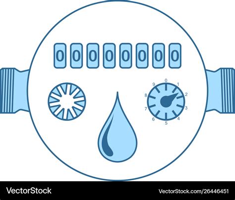 Water meter icon Royalty Free Vector Image - VectorStock