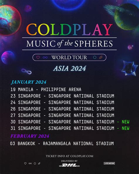 Coldplay on Twitter: "Due to incredible demand, a SIXTH Singapore National Stadium show has been ...