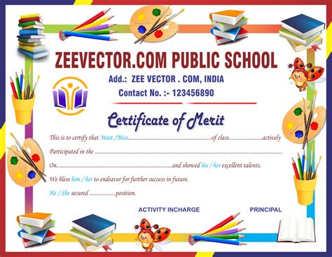 School Certificate Design Vector Free Download - FREE Vector Design ...