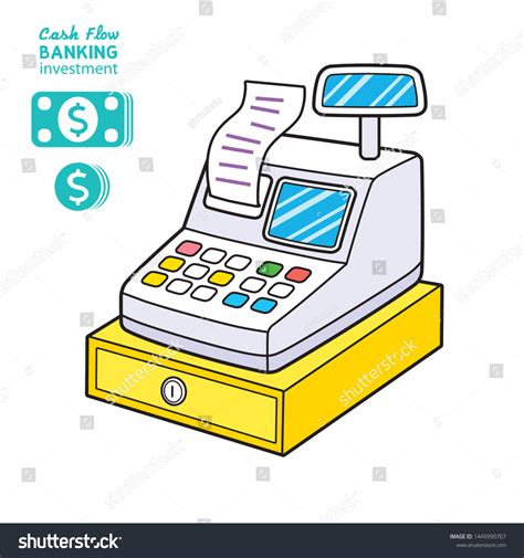 Cash Register Isolated Icon Cartoon Vector Stock Vector (Royalty Free) 1449990707 | Shutterstock