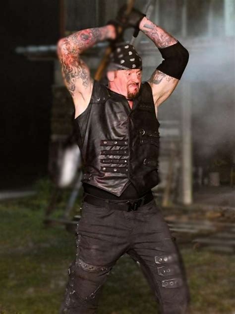 The Undertaker Boneyard Match Leather Vest - Wilson Jackets