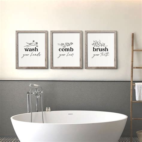 Black And White Wall Art For Bathroom ~ Bathroom Wall Decor Funny They Quotes Restroom Rollin ...