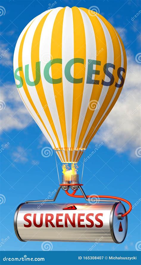 Sureness and Success - Shown As Word Sureness on a Fuel Tank and a ...