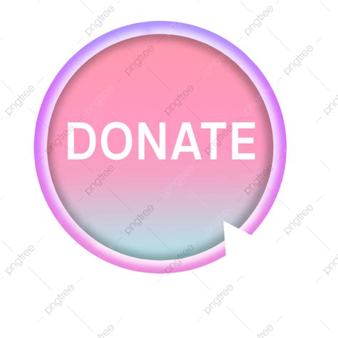 Donation Box 3d Images, 3d Round Pink Purple Gradient Donate Button For ...