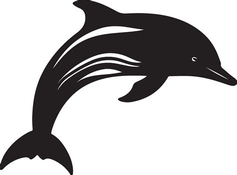 Dolphin Silhouette Vector Illustration White Background 39934624 Vector ...