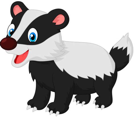 Standing Badger Cartoon Character Vector Illustration Illustrations, Royalty-Free Vector ...