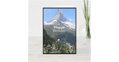 Mountain nature photography Happy Birthday card | Zazzle.com