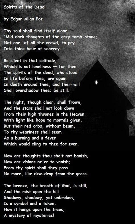 Theresa's Haunted History of the Tri-State: Spirits of the Dead: A Poem by Edgar Allan Poe