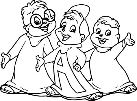 Alvin And The Chipmunks Coloring Sheets Coloring Pages