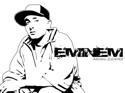 Eminem (just white and black) by akramzer on DeviantArt