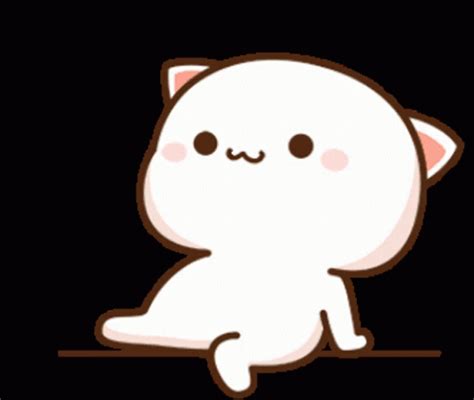 Cute Mochi Cat Chill GIF | GIFDB.com