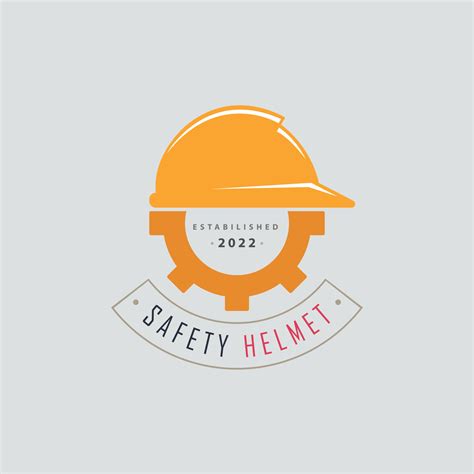 Construction Safety Helmet gear logo template design for brand or ...