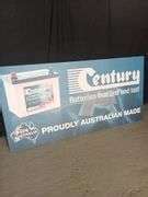 Large Metal Century Battery Sign - Tullochs Auctions