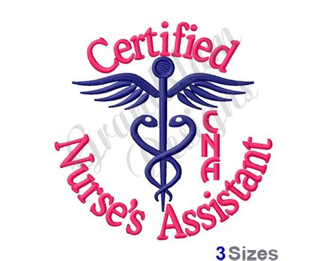 CNA Certified Nurses Assistant Machine Embroidery Design | Etsy