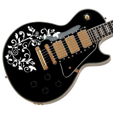 The Floral Swirl Guitar Vinyl Matte Decal Sticker. – DesignDivil