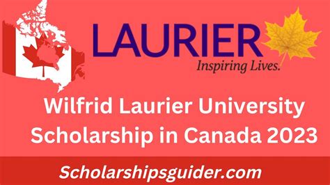 Wilfrid Laurier University Scholarship in Canada 2023