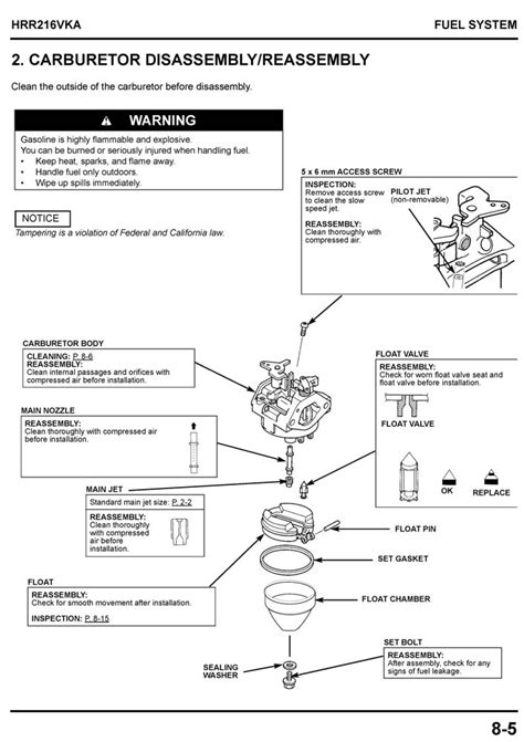 HRR216 VKA Lawn Mower Shop Manual | Honda Power Products Support ...