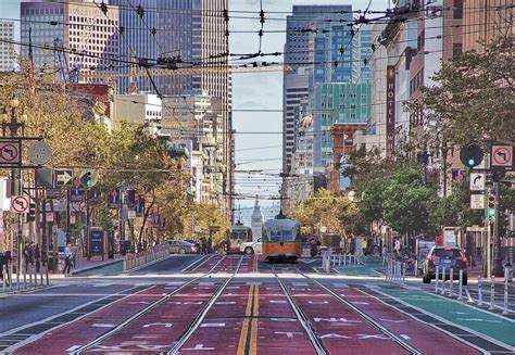 Market Street, San Francisco, ca, Fall Saturday Afternoon : sanfrancisco