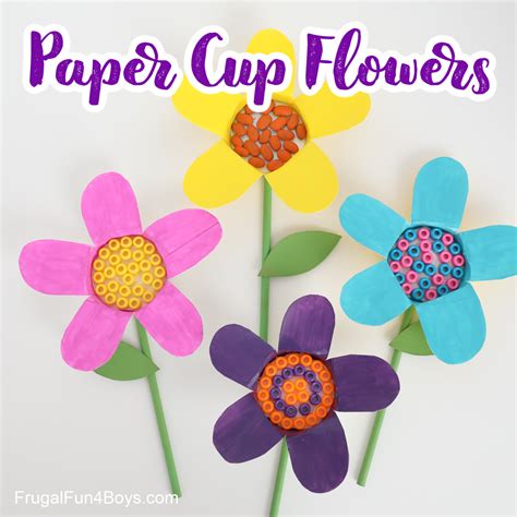 Paper Cup Flower Craft - Frugal Fun For Boys and Girls