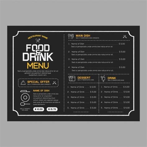 Restaurant Menu Modèle | Vecteur Gratuite