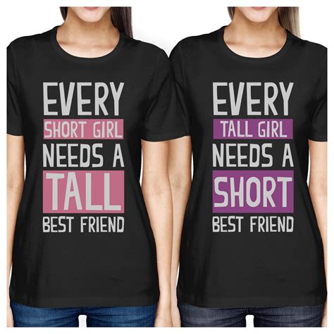 Best Friend Shirts - Short and Tall Best Friends BFF Matching T-shirts ...