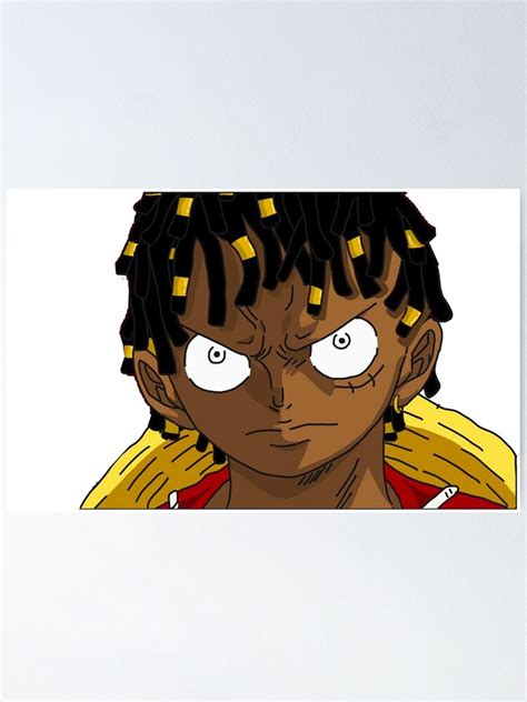 "Anime Art Black Luffy" Poster for Sale by asadkhanillion | Redbubble