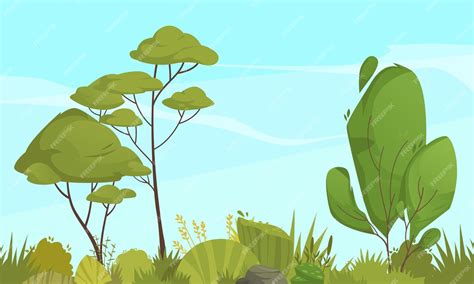 Free Vector | Ecosystem types cartoon with deciduous forest trees ...