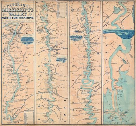 Panorama Of The Mississippi Valley And Its Fortifications.: Geographicus Rare Antique Maps