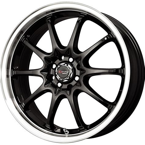 4 New 17X7 40 Offset 4x100/4x114.3 DRAG DR-9 Black Wheels/Rims 46988 17 Inch | eBay