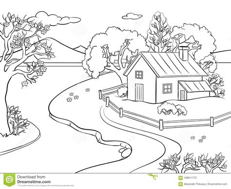 Desenhos de paisagem para colorir - Atividades Educativas