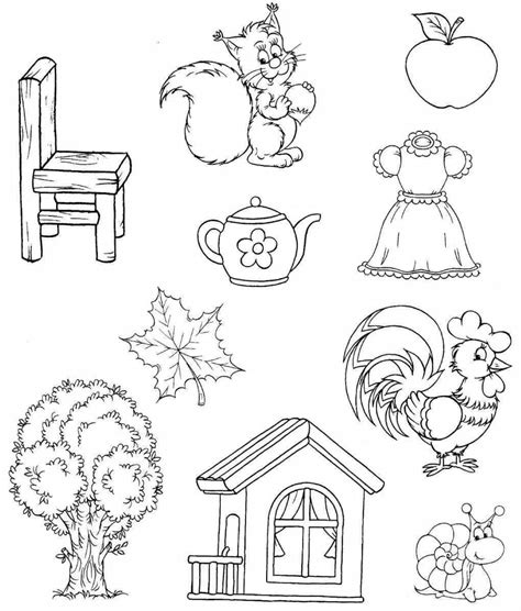 Coloring Pages Living and non-living nature for children (29 pcs) - download or print for free ...