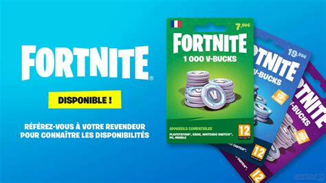 Les cartes V-Bucks sont bientôt disponibles en France