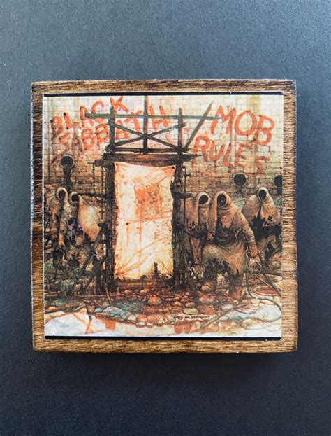 Black Sabbath Mob Rules Album Cover Wooden Magnet Rock - Etsy