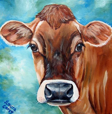 Jersey Cow Painting at PaintingValley.com | Explore collection of ...