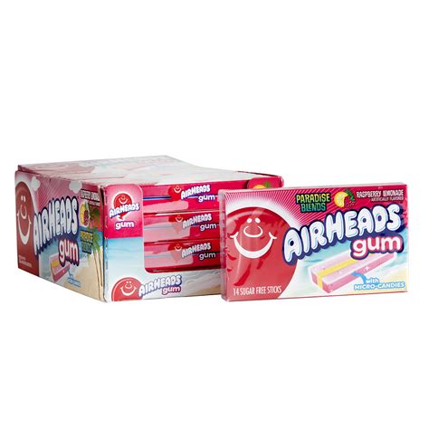 Airheads Gum Sugar Free Raspberry Lemonade | Nassau Candy