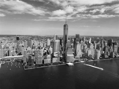 An Aerial View of New York from a Helicopter Stock Photo - Image of ...