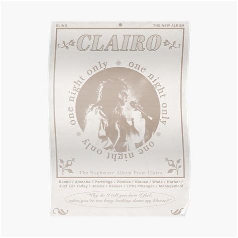 "Clairo Sling Album" Poster for Sale by lgsketches | Redbubble