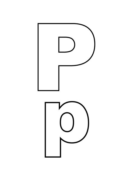 Letter P coloring pages to download and print for free