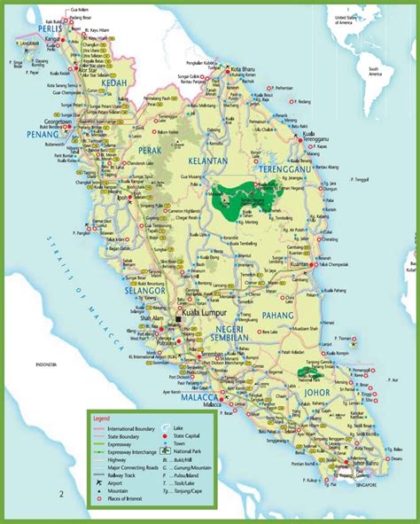 Malaysia Tourist Attractions Map