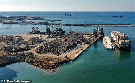 Beirut's port finally opens again for aid shipments | Daily Mail Online